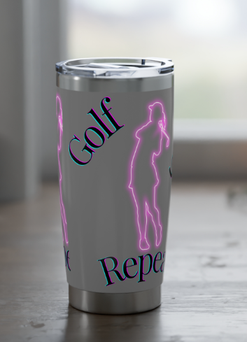 Golf. Sip. Repeat. Stainless Steel Tumbler | Stylish and Eco-Friendly